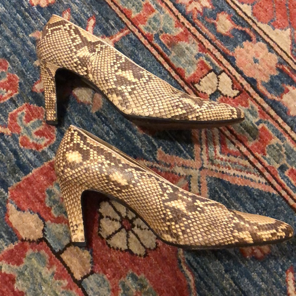 Vintage Stuart Weitzman Python Heels Y2k - image 3